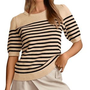 Short Sleeve Crew Neck Sweater XL